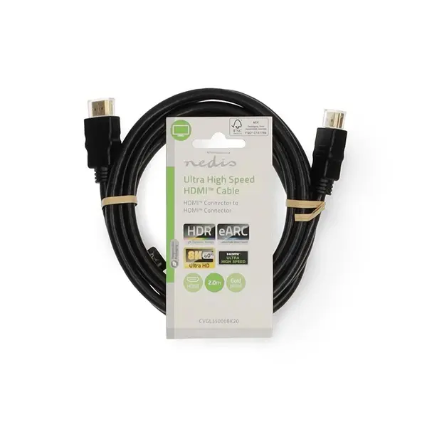 Nedis CVGL35000BK20 ultra HDMI 2.1 kábel, 8K@60Hz, 48 Gbps, 2 m – 3. kép