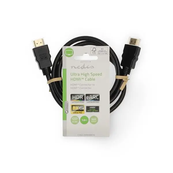 Nedis CVGL35000BK10 ultra HDMI 2.1 kábel, 8K@60Hz, 48 Gbps, 1 m – 3. kép