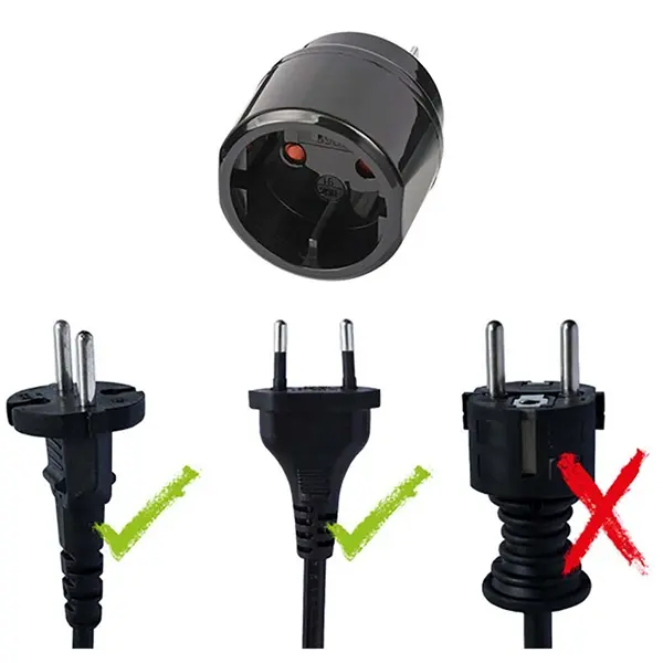 Nedis Brennenstuhl BN-1508450 travel, utazó adapter USA, Kanada, Japán, Mexiko, Dominika dugó - Európa aljzat – 4. kép