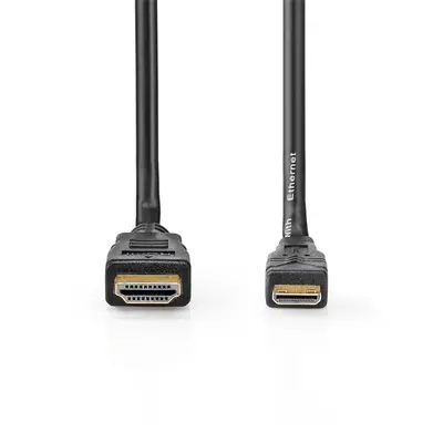 Nedis CVGL34500BK15 mini HDMI - HDMI kábel, 4K@30Hz, 10,2 Gbps, 1,5m – 2. kép