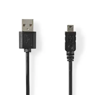 Nedis CCCGL60301BK20 USB mini 5p (mini USB)kábel, USB 2.0  USB-A dugó  USB mini 5p dugó, 480 Mbps. 2m – 2. kép