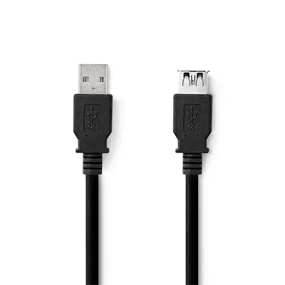 Nedis CCGL61010BK20 USB3.2 toldó / hosszabító kábel, USB A dugó - USB-A aljzat, 5 Gbps, 2m (USB3.1, USB3.0, USB2.0) – 2. kép