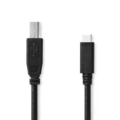 Nedis CCGL60650BK10 USB-C dugó - USB- B dugó (USB C - USB B) kábel, 480 Mbps, 1m – 2. kép