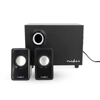 Nedis CSPR10021BK PC (hangfal) hangszóró 2.1, 33 W, 3,5mm sztereo jack