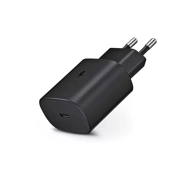 Samsung gyári USB hálózati töltő adapter TypeC bemenet 25W EPTA800EBE PD.3.0 Super Fast Charging fekete ECO csom