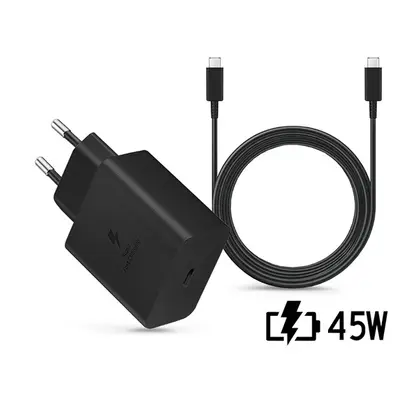 Samsung gyári hálózati töltő adapter TypeC bemenet 1,8 TypeC kábel 45W EPTA845XBEG PD.3.0 Super Fast ECO csom