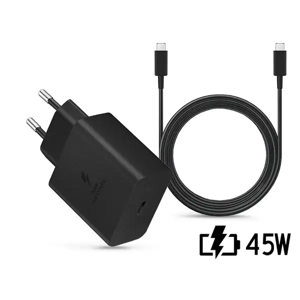 Samsung gyári hálózati töltő adapter TypeC bemenet 1,8 TypeC kábel 45W EPTA845XBEG PD.3.0 Super Fast ECO csom