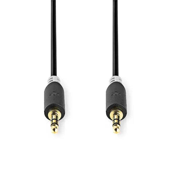 Nedis CABW22000AT10 sztereo audió kábel 3,5mm sztereo jack dugó - dugó, aranyozott, 1 m – 2. kép