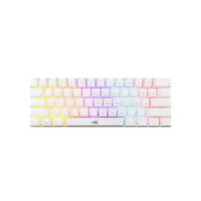 Baracuda DOLPHIN-W/R-US, BGK-03211W/R-US fehér mechanikus gamer billentyűzet piros kapcsolóval, angol