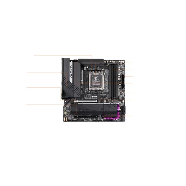 GIGABYTE Alaplap AM5 B650M AORUS ELITE AMD B650, mATX