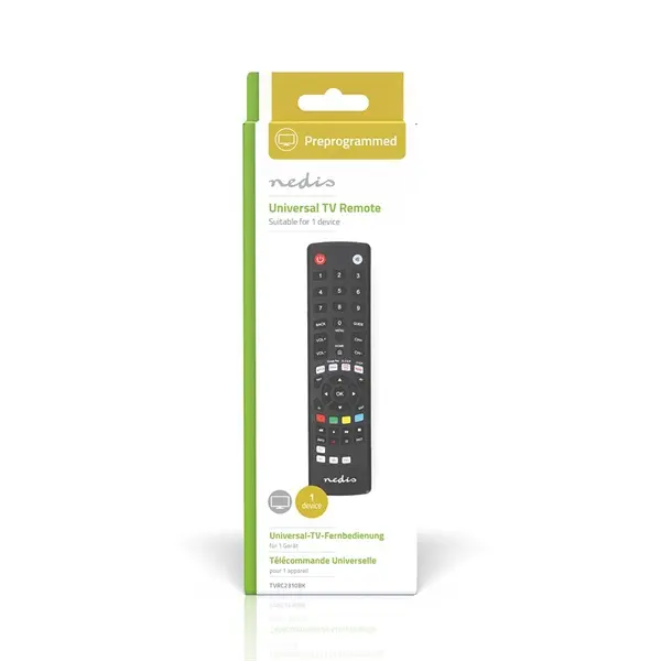 Nedis TVRC2310BK univerzális TV / műholdvevő távirányító, Amazon Prime, Disney+, Netflix, Google Play, Youtube gomb – 2. kép