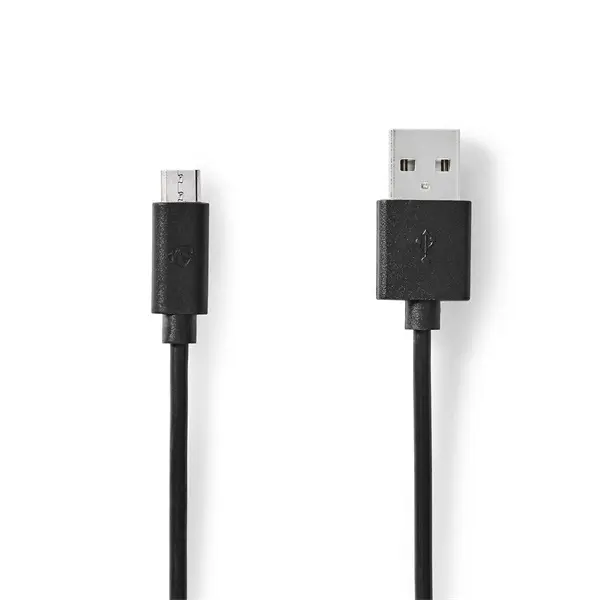 Nedis CCGL60500BK10 USB 2.0 USB-A dugó - USB Micro-B dugó 10 W 480 Mbps, 1m – 2. kép