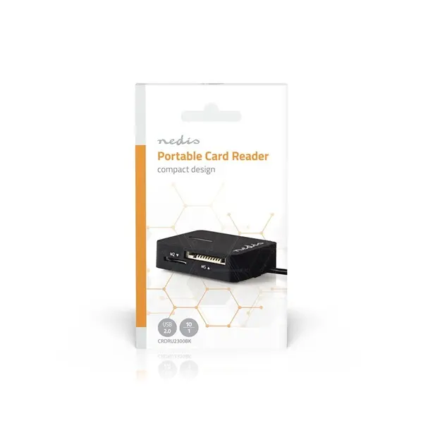 Nedis CRDRU2300BK kártyaolvasó minden az 1-ben, M2/MS/MS-PRO/MS-DUO(PRO)/MICRO-SD(HC)/SD(-HC)/MMC/RS-MMC/MINI-SD(-HC) – 5. kép