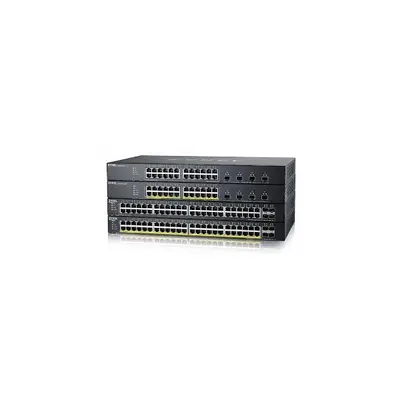 ZYXEL Switch 48x1000Mbps + 4x10G SFP+, Fémházas Menedzselhető, Rackes, XGS1935-52-EU0101F