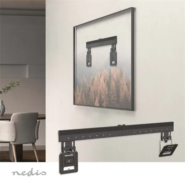 Nedis TVWM5090BK LCD TV / monitor fali tartó konzol, 43-100" Max. teherbírás: 75 kg, faltáv:9,5mm – 5. kép