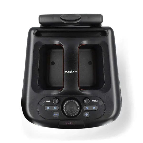 Nedis SPPT2480BK bluetooth hangszóró, hangfal, 2x 5.25" mélynyomó, 2 x 2" magassugárzó, 240W, 5 óra lejátszási idő, akku – 3. kép