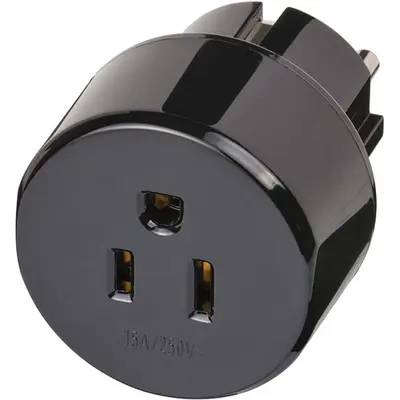 Nedis Brennenstuhl BN-1508520 travel, utazó adapter USA, Kanada, Japán, Mexiko, Dominika aljzat - Európa dugó