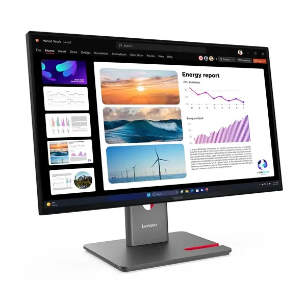 LENOVO Monitor - ThinkVision P24q-40; 23,8" QHD 2560x1440 IPS 120Hz, 16:9, 1500:1, 300cd/m2, 4ms, HDMI, DP, USB A-B-C – 2. kép