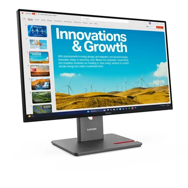 LENOVO Monitor - ThinkVision P24qd-40; 23,8" QHD 2560x1440 IPS 120Hz, 16:9, 1500:1, 300cd/m2, 4ms, HDMI,DP,USB ABC, RJ45 – 2. kép