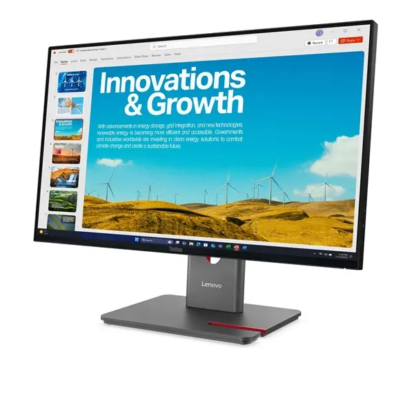 LENOVO Monitor - ThinkVision P24qd-40; 23,8" QHD 2560x1440 IPS 120Hz, 16:9, 1500:1, 300cd/m2, 4ms, HDMI,DP,USB ABC, RJ45 – 3. kép