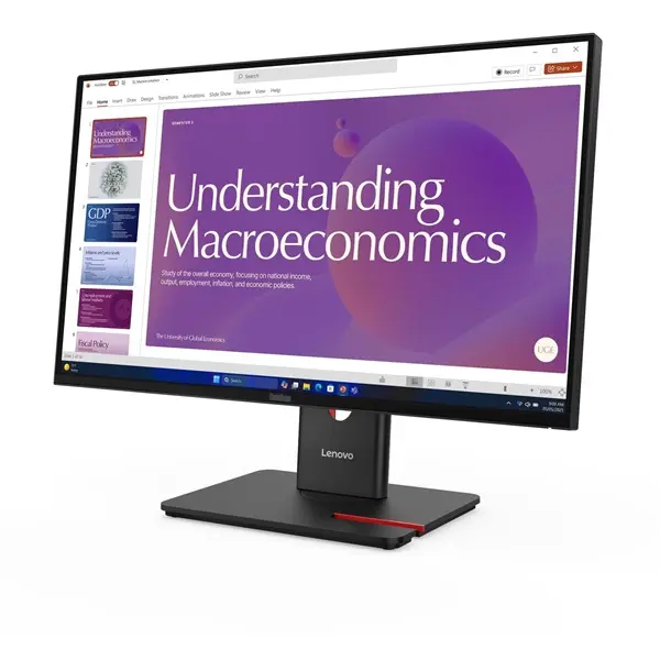 LENOVO Monitor - ThinkVision T24D-40; 23,8" FHD 1920x1080 IPS 120Hz, 16:9, 1500:1, 250cd/m2, 4ms, HDMI, DP,USB AC, RJ45 – 3. kép