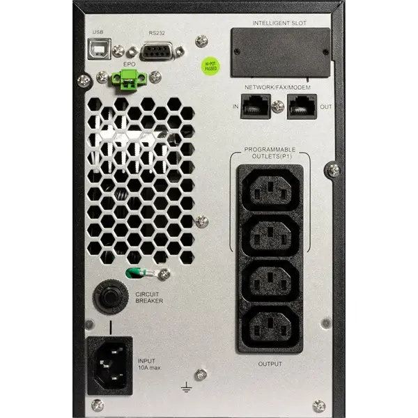iPOWER UPS, 1000VA, 1000W, 4x IEC C13, SNMP/USB/RS-232, szünetmentes tápegység, LCD kijelző, AVR, online, tower – 2. kép