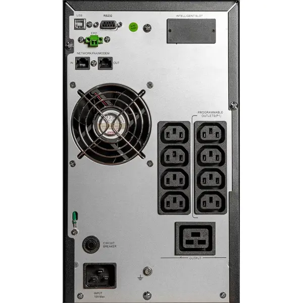 iPOWER UPS, 3000VA, 3000W, 8x IEC C13 + 1x C19 SNMP/USB/RS-232, szünetmentes tápegység, LCD kijelző, AVR, online, tower – 2. kép