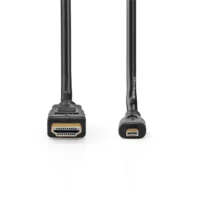 Nedis CVGL34700BK15 micro HDMI - HDMI kábel 4K@30Hz, 10.2 Gbps, 1.50 m – 2. kép