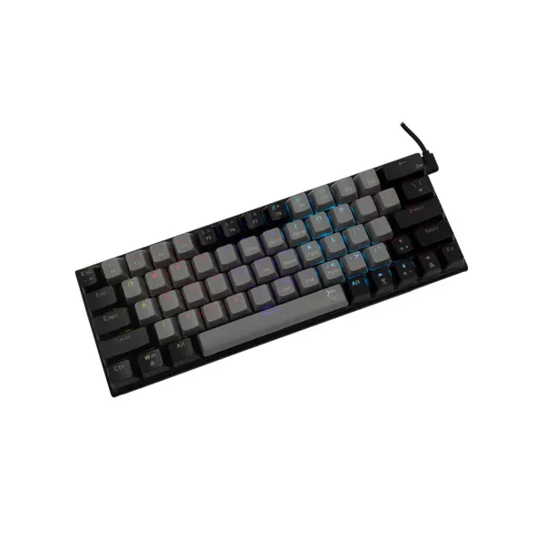 WHITE SHARK GK-002723V2-G-B/BL-HU WAKIZASHI-2/G-B/BL-HU mech.bill.szürke/fekete magyar,kék 64k – 2. kép