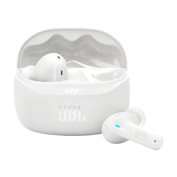 JBL Tune Beam 2 TWS Bluetooth fülfallgató mikrofonnal, USB-C, 100dB, In-Ear, 16 ohm, tölthető 2 óra, 65 mAh, fehér – 2. kép
