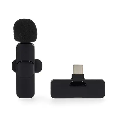 Nedis MICW110BK vezeték nélküli mikrofon, használható Notebook / Okostelefon / Tablet, USB Type-C™