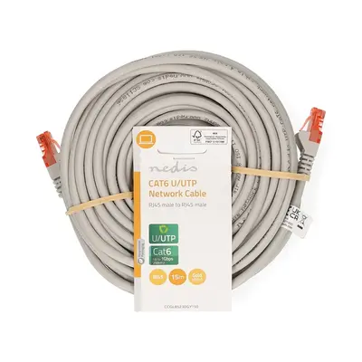 Nedis CCGL85230GY150 UTP Cat6 patch kábel, RJ45 aranyozott érintkezők, hossz 15m – 2. kép