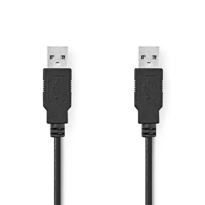 Nedis CCGL60000BK20 USB A apa - USB-A apa kábel, USB2.0, hossz: 2m – 2. kép