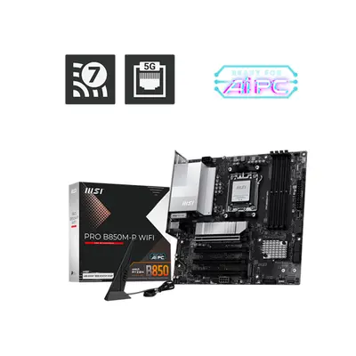 MSI Alaplap AM5 PRO B850M-P WIFI AMD B850, mATX