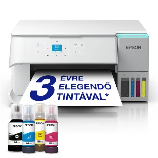 EPSON Tintasugaras nyomtató - EcoTank L4366 (A4, MFP, színes, 5760x1440 DPI, 33 lap/perc, duplex, USB/Wifi/Wifi Direct)