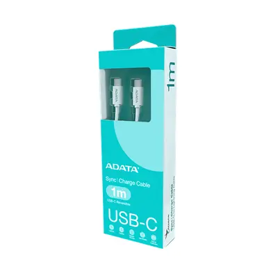ADATA kábel USB 3.2 - USB TypeC - TypeC 1m műanyag fehér