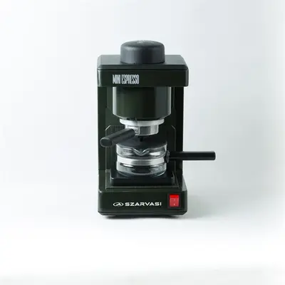 Szarvasi SZV-612/3 Mini presszókávéfőző, olajzöld, 800W, 2 / 6 személyes kivitel, üveg kiöntő edény, zárócsavar – 2. kép