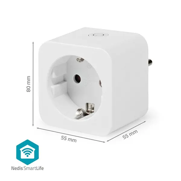 Nedis WIFIP121FWT okos konnektor, Wi-Fi, IP21, 16A, 3680W, fogyasztásmérő, Android™ / IOS – 6. kép