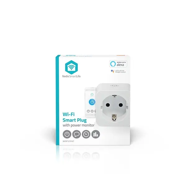 Nedis WIFIP121FWT okos konnektor, Wi-Fi, IP21, 16A, 3680W, fogyasztásmérő, Android™ / IOS – 7. kép