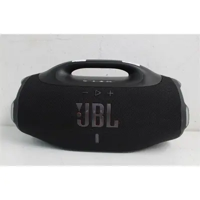 JBL BOOMBOX 4 hordozható bluetooth hangszóró, vízálló, porálló, 34 óra lejátszási idő, AI Sound Boost, fekete
