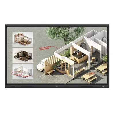 LG 16/7 Interaktív tábla 86" 86TR3DQ-B, 3840x2160, 400 nit, HDMIx3/DP/VGA/RS-232C/RJ45/USBx5/USB-Cx2