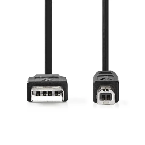 Nedis CCGL60100BK10 USB2.0, USB A - B kábel, 480Mbs, 10W, hossz 1m