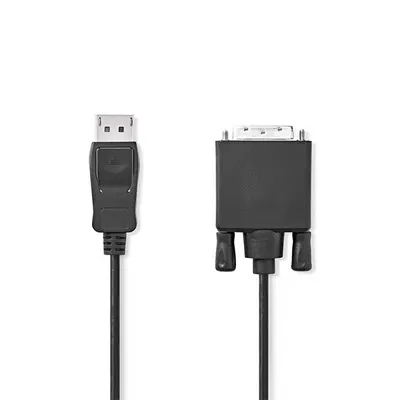Nedis CCGL37200BK20 Displayport dugó - DVI-D 24+1-Tűs kábel 1080p, 2m – 2. kép