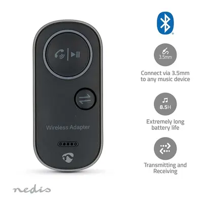Nedis BTTC2500BK, bluetooth adó / vevő, akkumulátoros