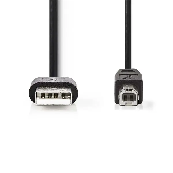 Nedis CCGL60101BK30 USB2.0, USB A - B kábel, 480Mbs, hossz 3m