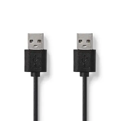 Nedis CCGL60001BK20 USB A apa - USB-A apa kábel, USB2.0, hossz: 2m – 2. kép
