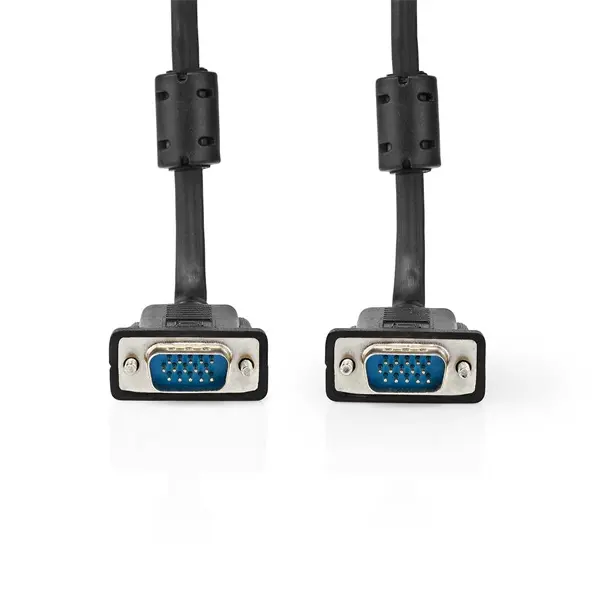 Nedis CCGL59000BK20, VGA kábel, VGA dugó - dugó, Maximális felbontás: 1280x768, hossz: 2m