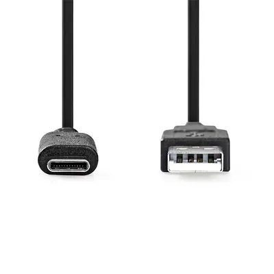 Nedis CCGL61650BK10 USB 3.2 Gen 1, USB-A dugó - USB-C (USB C) dugó kábel, 60W, 10 Gbps, 1m