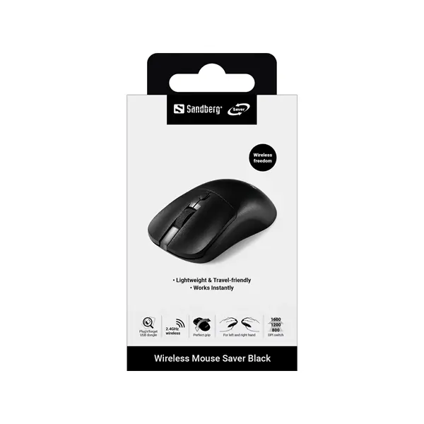 SANDBERG Egér, Wireless Mouse, fekete – 3. kép