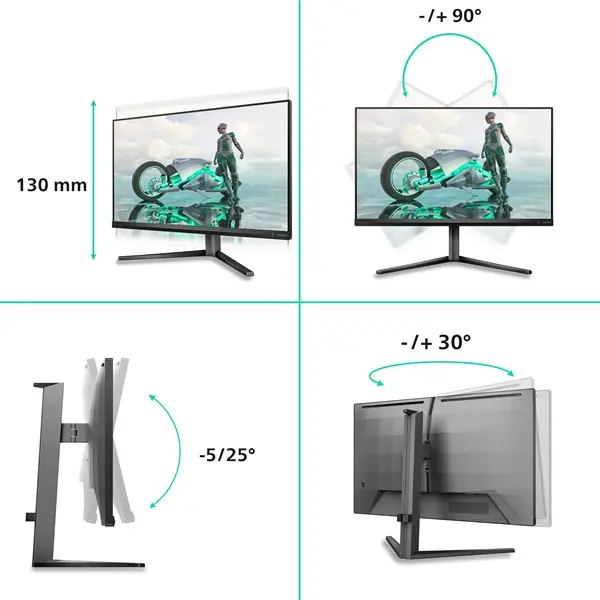 PHILIPS Evnia Gaming 320Hz monitor 27" 27M2N3800A/00, 3840x2160, 16:9, 450 cd/m2, 1ms, HDMIx2/DisplayPort – 7. kép